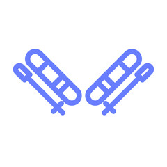 Snowboard thin line icon