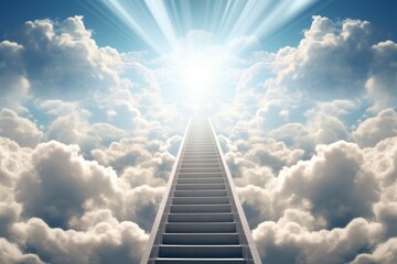 Stairway to Heaven. Religious concept with selective focus and copy space