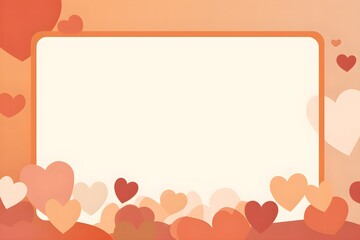 Obraz premium Abstract Rust color hearts background. Invitation and celebration card.