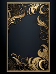 Abstract Gold ornate background. Invitation and celebration card.