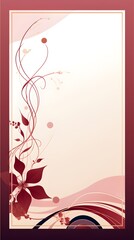 Abstract Maroon ornate background. Invitation and celebration card.