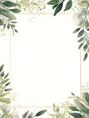 Abstract Silver Foliage background. Invitation and celebration card.