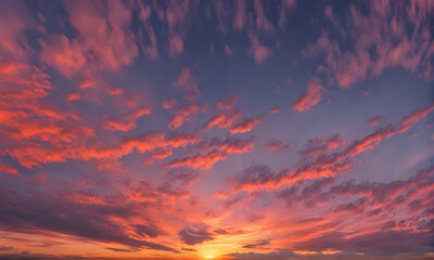 Captivating sunset sky, nature's vibrant masterpiece