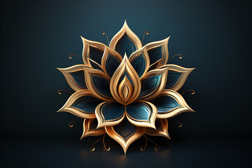 Generative AI picture of beautiful abstract lotus flower made with generative AI
