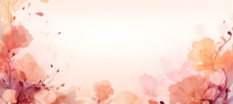 Abstract Bronze Florals background. Invitation and celebration card.