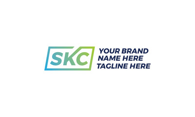 Modern and minimalist SKC logo design for finance, fashion, group and clothing industry.
