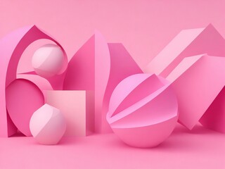 Abstract pink polygon background	