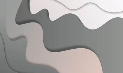 Gradient wavy in paper cut style background.