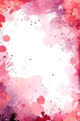 Fototapeta na wymiar Abstract Pink snowflakes background. Invitation and celebration card.