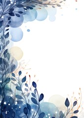 Abstract Sapphire color Foliage background. Invitation and celebration card.