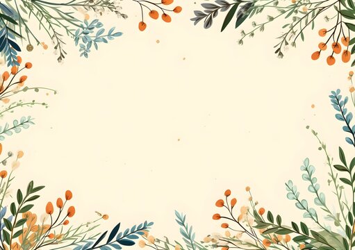 Abstract Umber Foliage background. Invitation and celebration card. © ABDULRAHMAN