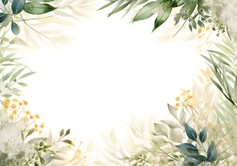 Abstract Beige Foliage background. Invitation and celebration card.