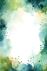 Abstract Green snowflakes background. Invitation and celebration card.