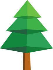 green tree made of triangles