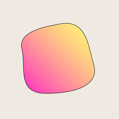 Gradient Abstract Flexible Round Irregular Shape Minimalist Simple Silhouette Symbol Icon Poster Print Background Template