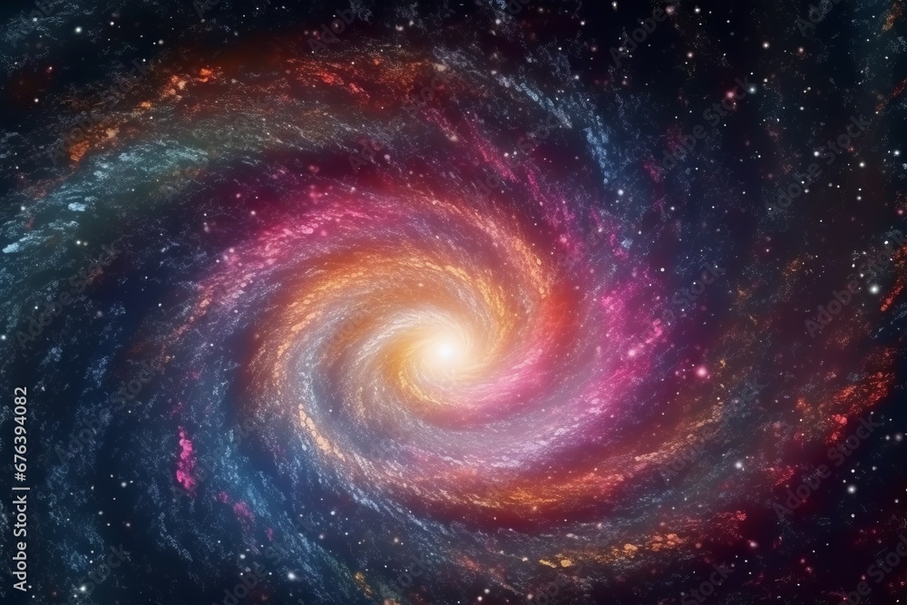 Wall mural galaxy in space, computer generated abstract background, 3d render. galaxy and nebula in deep space.