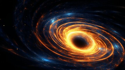 Abstract background. luminous swirling. Elegant glowing circle.  Sparkling particle. Space tunnel. Glossy jellyfish. Colorful ellipse. Glint sphere. Computer generated abstract background, 3D render.