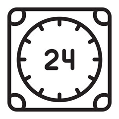 clock line icon