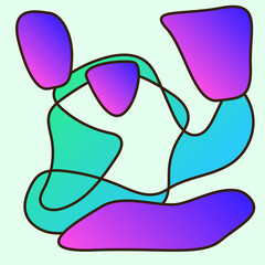 Abstract Bright Gradient Color Shape Art Artwork Vivid Minimalist Poster Abstract Shape Illustration Wallpaper Print Pattern Background