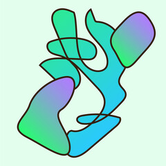 Abstract Bright Gradient Color Shape Art Artwork Vivid Minimalist Poster Abstract Shape Illustration Wallpaper Print Pattern Background