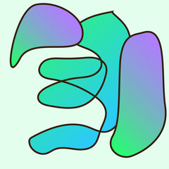 Abstract Bright Gradient Color Shape Art Artwork Vivid Minimalist Poster Abstract Shape Illustration Wallpaper Print Pattern Background