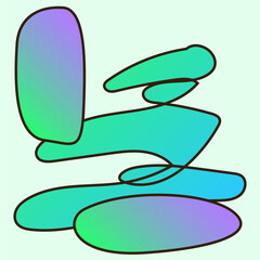 Abstract Minimalist Graphic Gradient Colored Nostalgic Poster Print Template