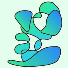 Abstract Minimalist Graphic Gradient Colored Nostalgic Poster Print Template