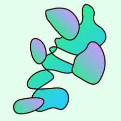 Abstract Minimalist Graphic Gradient Colored Nostalgic Poster Print Template