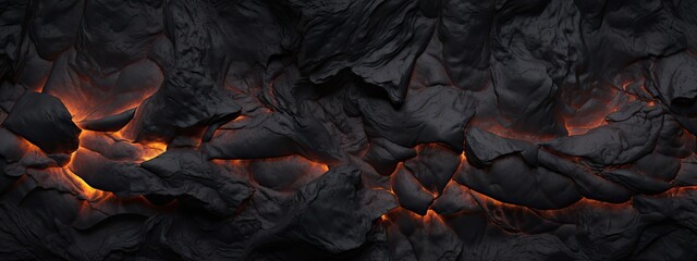 Black abstract lava stone texture background