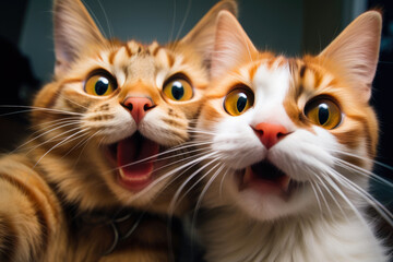 Feline Friends’ Selfie Time