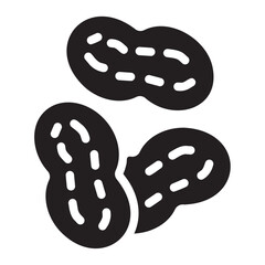 peanut glyph icon