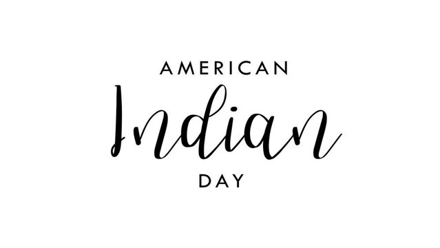 American Indian Day Text Animation. Excellent for banners, American Indian Day celebrations, and stories for the wallpaper on social media feeds
