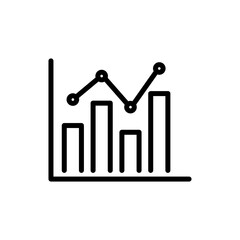 market analysis vector icon in line style