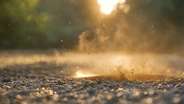 Finally, camera slowly pulls out, revealing entire sunbeam dance dust particles, giving sense bigger picture beauty this natural occurrence.