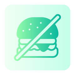 no fast food gradient icon