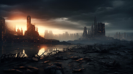 sunrise over the river