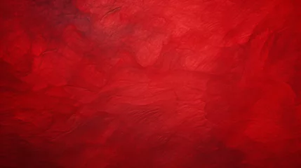 Zelfklevend Fotobehang Red Linen Texture Background, Ideal for Cloth-related Designs. © Akash