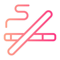 Obraz premium no smoking gradient icon
