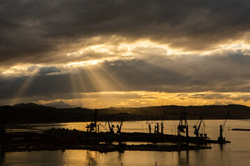Beautiful view of the Italian port city of Ancona on the Adriatic coast.