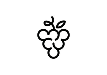 simple modern grape logo design	
 - obrazy, fototapety, plakaty