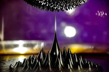 Macro abstract photography with ferrofluid