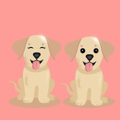 Cute happy dogs 