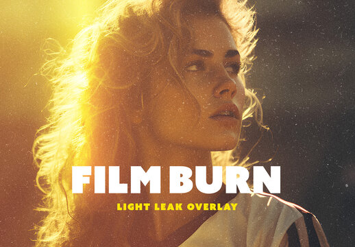 Film Burn Light Leak Overlay Mockup With AI Preview