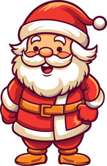 Cute Funny Smiling Santa Cartoon