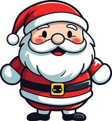 Cute Funny Smiling Santa Cartoon