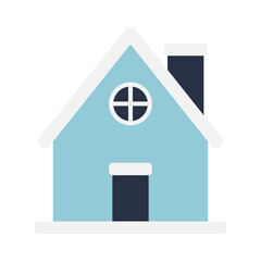 Winter House Illustration