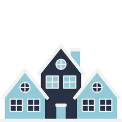 Winter House Illustration