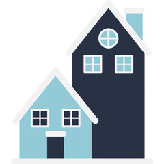 Winter House Illustration