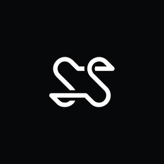 Obraz premium SS S modern monogram letter logo design