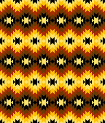 Seamless geometric pattern with stripes. Ikat print for carpet, textile, wallpaper, wrapping paper. Ethnic and tribal motifs. 